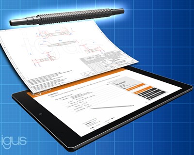 Novo configurador de fusos online da igus elimina recurso a técnicos e software CAD para desenho de fusos maquinados